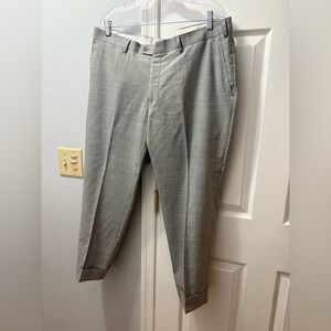 Suit Supply Gray Soho Turn Up Pure Wool Super 120's Trouser Size 56 40X27"